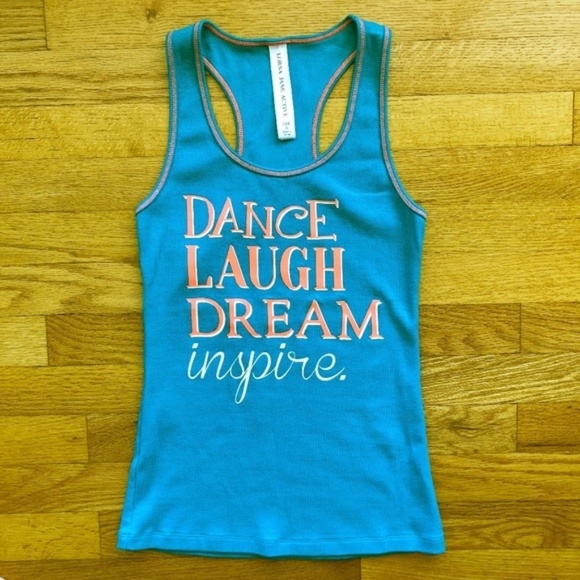Lorna Jane Tops - LORNA JANE Ribbed Tank Teal Dance Workout *EUC*